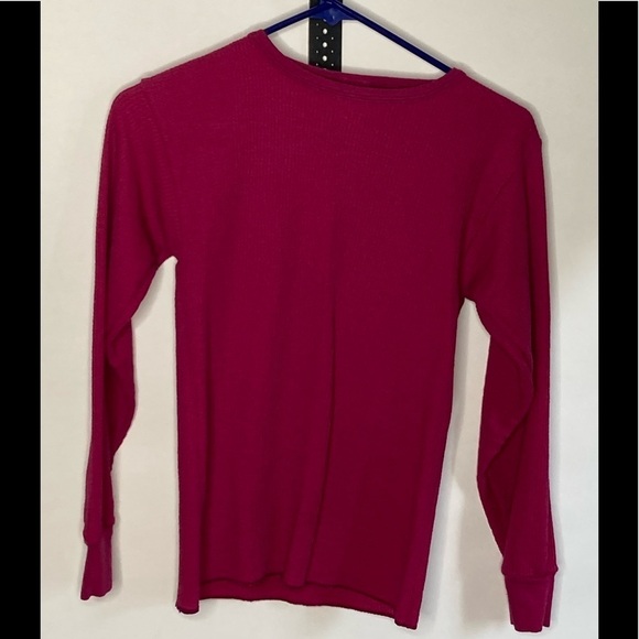 Hanes Her Way Thermal Waffle Print Sz M - Picture 1 of 4